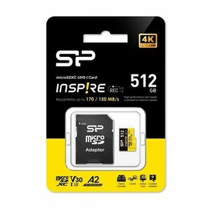 Silicon Power MicroSD kártya - 512GB microSDXC UHS-I U3, 3D TLC N... kép