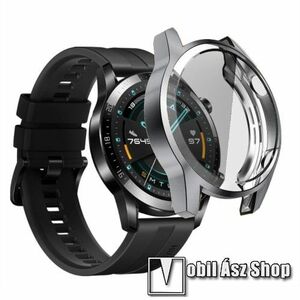 Okosóra szilikon védő tok / keret - SZÜRKE - Szilikon előlapvédő is - HUAWEI Watch GT 2 46mm kép