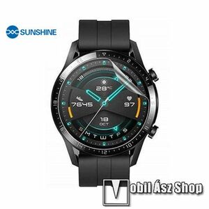 Huawei Watch GT 2 46mm, Honor Magicwatch 2 46mm, Sunshine Hydrogel TPU okosóra képernyővédő fólia, Ultra Clear, Önregeneráló!, 1db kép