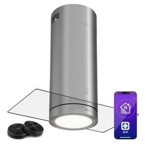 Klarstein Beretta Premium Smart, sziget páraelszívó, 544 m³/h, alkalmazás, elszívás/légkeringetés, LED, aktívszenes szűrő kép