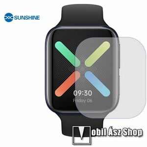 Oppo Watch 46mm, Sunshine Hydrogel TPU okosóra képernyővédő fólia, Ultra Clear, Önregeneráló!, 1db kép