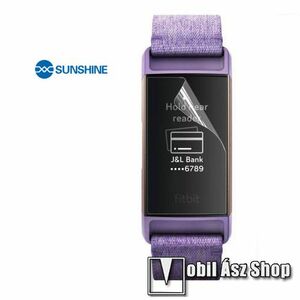 Fitbit Charge 3, 3 SE, 4, Sunshine Hydrogel TPU okosóra képernyővédő fólia, Ultra Clear, Önregeneráló!, 1db kép