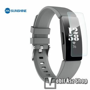 Fitbit Inspire, Inspire HR, Sunshine Hydrogel TPU okosóra képernyővédő fólia, Ultra Clear, Önregeneráló!, 1db kép