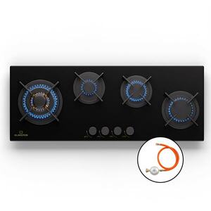 Klarstein Goldflame 4 Slim, gáz főzőlap, 4 égő, önálló, földgáz/propán, rozsdamentes acél kép