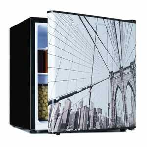 Klarstein CoolArt 45L, mini hűtőszekrény, EEK E, fagyasztórekesz 1, 5 l, formatervezett ajtó kép