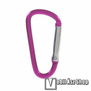 D-alakú alumínium karabiner - 1db - RÓZSASZÍN kép
