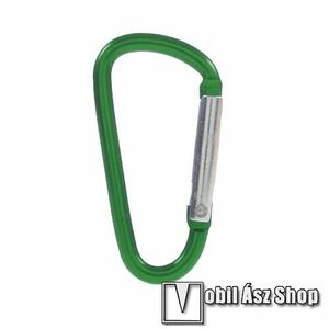D-alakú alumínium karabiner - 1db - ZÖLD kép