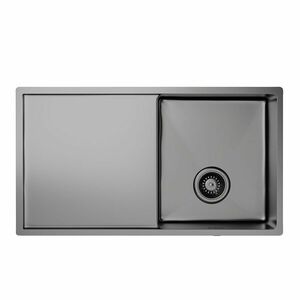 Klarstein TitanSteel konyhai mosogató lefolyóval, 79 x 44 cm, rozsdamentes acél, karcálló, hőálló kép