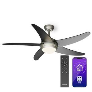Klarstein Bolero 2 az 1-ben Smart, mennyezeti ventilátor, Ø 132 cm, fény 55 W, távirányító, vezérlés applikáción keresztül, 2 menetirány kép