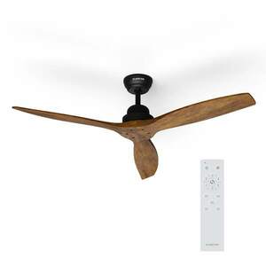 Klarstein Santa Elena 52", Ø 132 cm mennyezeti ventilátor, 9 060 m³/ó, valódi fa lapátok, 6 sebesség beállítás, távirányító kép