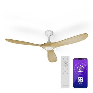 Klarstein Bahama Breeze Smart Mennyezeti ventilátor, masszív fa rotorlapátok, távirányító + vezérlés alkalmazás segítségével kép