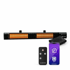 Blumfeldt Gold Bar Slim 3000 W-os sugárzó fűtőtest, 9 fokozat, WiFi funkció, érintésvezérlés, távirányító, IP 65 kép