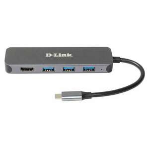 D-Link DUB-2333 USB-C Hub Dokkoló - 3x USB 3.0, HDMI 4K kép
