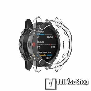 Garmin Fenix 6S, 6S Sapphire, 6S Pro, Okosóra szilikontok, Bumper, Keret, Átlátszó kép
