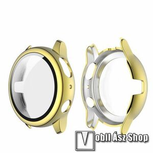 Okosóra műanyag védő tok / keret - ARANY - 9H edzett üveg előlap védő is! - SAMSUNG Galaxy Watch Active2 40mm kép