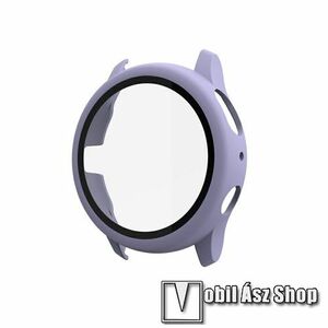 Okosóra műanyag védő tok / keret - LILA - 9H edzett üveg előlap védő is! - SAMSUNG Galaxy Watch Active2 44mm kép