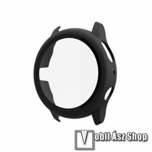 Okosóra műanyag védő tok / keret - FEKETE - 9H edzett üveg előlap védő is! - SAMSUNG Galaxy Watch Active2 40mm kép