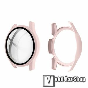 Okosóra műanyag védő tok / keret - RÓZSASZÍN - 9H edzett üveg előlap védő is! - HUAWEI Watch GT 2 46mm kép