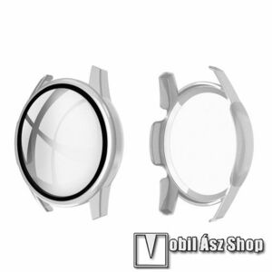 Okosóra műanyag védő tok / keret - EZÜST - 9H edzett üveg előlap védő is! - HUAWEI Watch GT 2 46mm kép