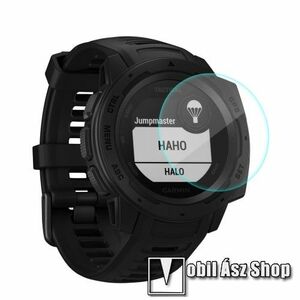 HAT PRINCE okosóra előlap védő karcálló edzett üveg - 1db - 0, 2 mm vékony, 9H, 2.15D, A képernyő sík részét védi - Garmin Instinct / Instinct Solar / Instinct Tactical / Instinct Tide kép