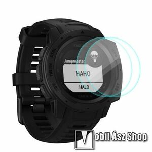 HAT PRINCE okosóra előlap védő karcálló edzett üveg - 2db - 0, 2 mm vékony, 9H, 2.15D, A képernyő sík részét védi - Garmin Instinct / Instinct Solar / Instinct Tactical / Instinct Tide kép