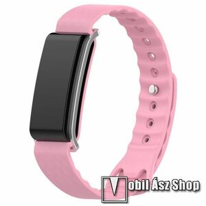 Okosóra szíj - RÓZSASZÍN - szilikon, 250 + 80mm hosszú, 15mm széles - HUAWEI Color Band A2 kép