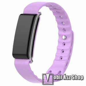 Okosóra szíj - LILA - szilikon, 250 + 80mm hosszú, 15mm széles - HUAWEI Color Band A2 kép