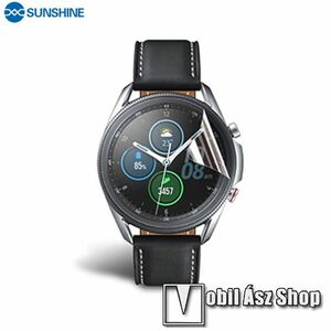 Samsung Galaxy Watch3 45mm, Sunshine Hydrogel TPU okosóra képernyővédő fólia, Ultra Clear, Önregeneráló!, 1db kép