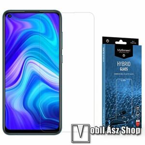 MYSCREEN HYBRIDGLASS Flexible 8H rugalmas edzett üveg képernyővédő fólia, 0, 15 mm vékony, a képernyő sík részét védi - ÁTLÁTSZÓ - Xiaomi Redmi Note 9 / Xiaomi Redmi 10X 4G - GYÁRI kép