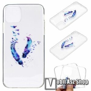 Szilikon védő tok / hátlap - MADÁRTOLL MINTÁS - ÁTLÁTSZÓ - APPLE iPhone 12 mini kép