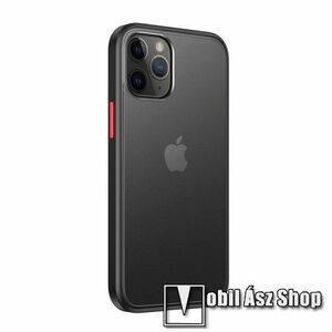 IPAKY SPECTER műanyag védő tok / hátlap - szilikon keret, áttetsző hátlap - FEKETE - APPLE iPhone 12 mini - GYÁRI kép