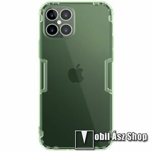 NILLKIN Nature szilikon védő tok / hátlap - ÁTTETSZŐ ZÖLD - erősített sarkok, ERŐS VÉDELEM! - APPLE iPhone 12 Pro Max - GYÁRI kép