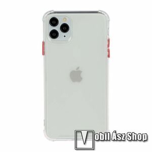 OTT! TRANSPARENT COLOR szilikon védő tok / hátlap - ÁTLÁTSZÓ - színes gombok, erősített sarkok, ERŐS VÉDELEM! - APPLE iPhone 12 mini kép