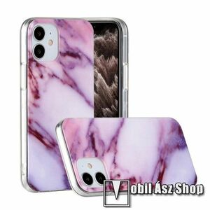 Szilikon védő tok / hátlap - MÁRVÁNY MINTÁS - RÓZSASZÍN / LILA - APPLE iPhone 12 mini kép