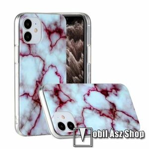 Szilikon védő tok / hátlap - MÁRVÁNY MINTÁS - FEHÉR / LILA - APPLE iPhone 12 mini kép