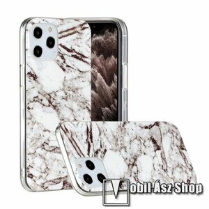 Szilikon védő tok / hátlap - MÁRVÁNY MINTÁS - FEHÉR / FEKETE - APPLE iPhone 12 / APPLE iPhone 12 Pro kép