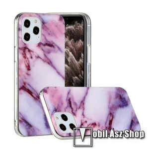 Szilikon védő tok / hátlap - MÁRVÁNY MINTÁS - RÓZSASZÍN / LILA - APPLE iPhone 12 / APPLE iPhone 12 Pro kép