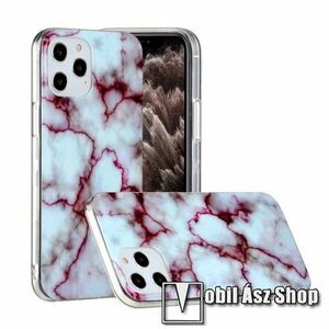 Szilikon védő tok / hátlap - MÁRVÁNY MINTÁS - FEHÉR / LILA - APPLE iPhone 12 / APPLE iPhone 12 Pro kép