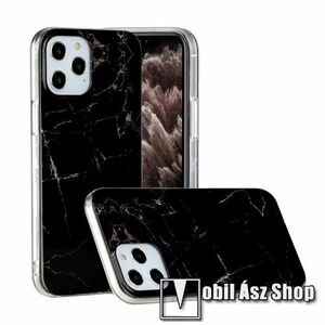 Szilikon védő tok / hátlap - MÁRVÁNY MINTÁS - FEKETE - APPLE iPhone 12 / APPLE iPhone 12 Pro kép