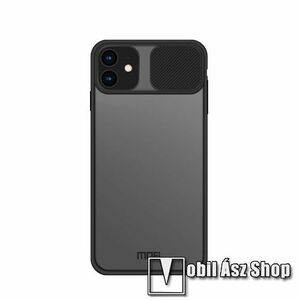 MOFI XINDUN Series műanyag védő tok / átlátszó hátlap - szilikon betétes, kamera védő fedéllel, ERŐS VÉDELEM - FEKETE / ÁTLÁTSZÓ - APPLE iPhone 12 mini - GYÁRI kép