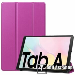 Notesz / mappa tok - LILA - oldalra nyíló flip cover, TRIFOLD asztali tartó funkciós, mágneses záródás, műanyag belső - SAMSUNG Galaxy Tab A7 10.4 (2020) (SM-T500/T505) / (2022) (SM-T509) kép