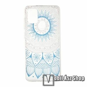 Szilikon védő tok / hátlap - KÉK MANDALA MINTÁS - ÁTLÁTSZÓ - SAMSUNG SM-A217F Galaxy A21s kép