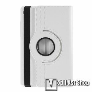 Notesz tok/ mappa tok - FEHÉR - gumis záródás, asztali tartó funkcióval, 360°-ban elforgatható, műanyag belső - SAMSUNG Galaxy Tab A7 10.4 (2020) (SM-T500/T505) / (2022) (SM-T509) kép