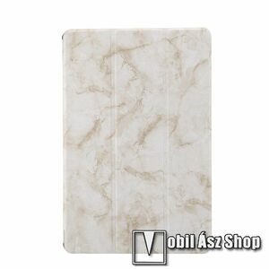 Notesz / mappa tok - MÁRVÁNY MINTÁS - BÉZS - oldalra nyíló flip cover, TRIFOLD asztali tartó funkció, mágneses záródás, erősített sarkok, műanyag belső - SAMSUNG Galaxy Tab A7 10.4 (2020) (SM-T500/T505) / (2022) (SM-T509) kép