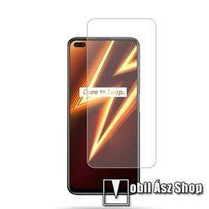 Előlap védő karcálló edzett üveg - 0, 3 mm vékony, 9H, Arc Edge, A képernyő sík részét védi - Realme 6 Pro kép