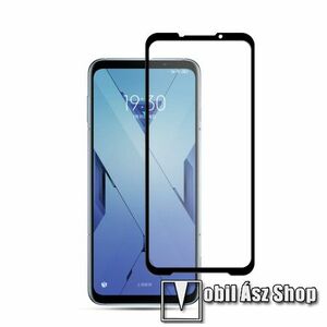 MOCOLO előlap védő karcálló edzett üveg, TELJES KIJELZŐT VÉDI - FEKETE - 9H, 0, 33mm, Arc Edge, A teljes felületén tapad! - Xiaomi Black Shark 3S - GYÁRI kép