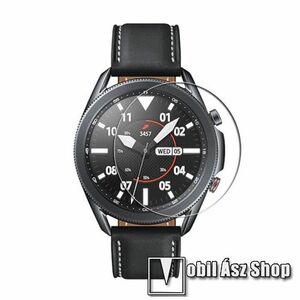 Okosóra előlap védő karcálló edzett üveg - 1db - 0.3mm, 9H, A képernyő sík részét védi - SAMSUNG Galaxy Watch3 41mm (SM-R855F) kép