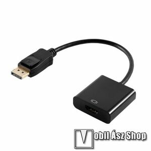 DisplayPort DP apa - HDMI anya adapter - 1920x1200, 1080p (Full HD) - FEKETE kép