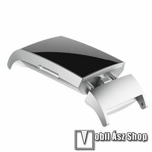Okosóra fém csatlakozó - 2db/1pár - EZÜST - bármilyen 18mm-es teleszkópos szíjjal használható - Fitbit Charge 3/ Fitbit Charge 4 kép