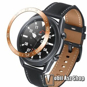 Okosóra lünetta védő rozsdamentes acél - ROSE GOLD - SAMSUNG Galaxy Watch3 45mm (SM-R845F) kép